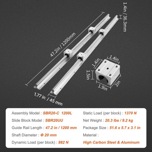 Linear guide rails sbr12 - sbr12, sbr16