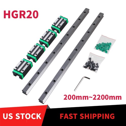 2pcs hgr20 linear - 2pcs, rail