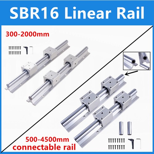 2pcs sbr16 300 4500mm linear - 2pcs,